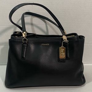 Coach Madison Christie Satchel Leather Black A1473